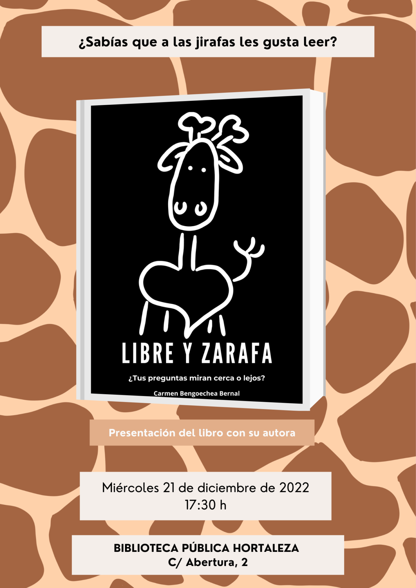 Librería De Autoedición Carmen Bengoechea Presentación Libro Para Peques Libre Y Zarafa ¿tus 5216