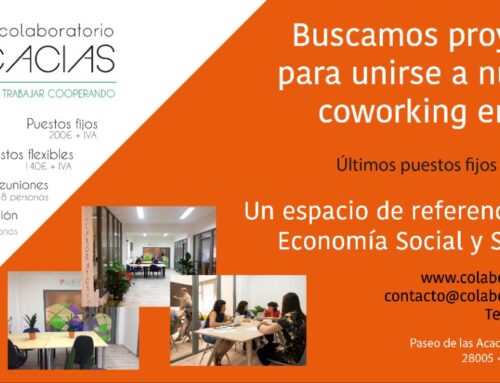 Nuevos puestos de coworking disponibles en Colaboratorio Acacias